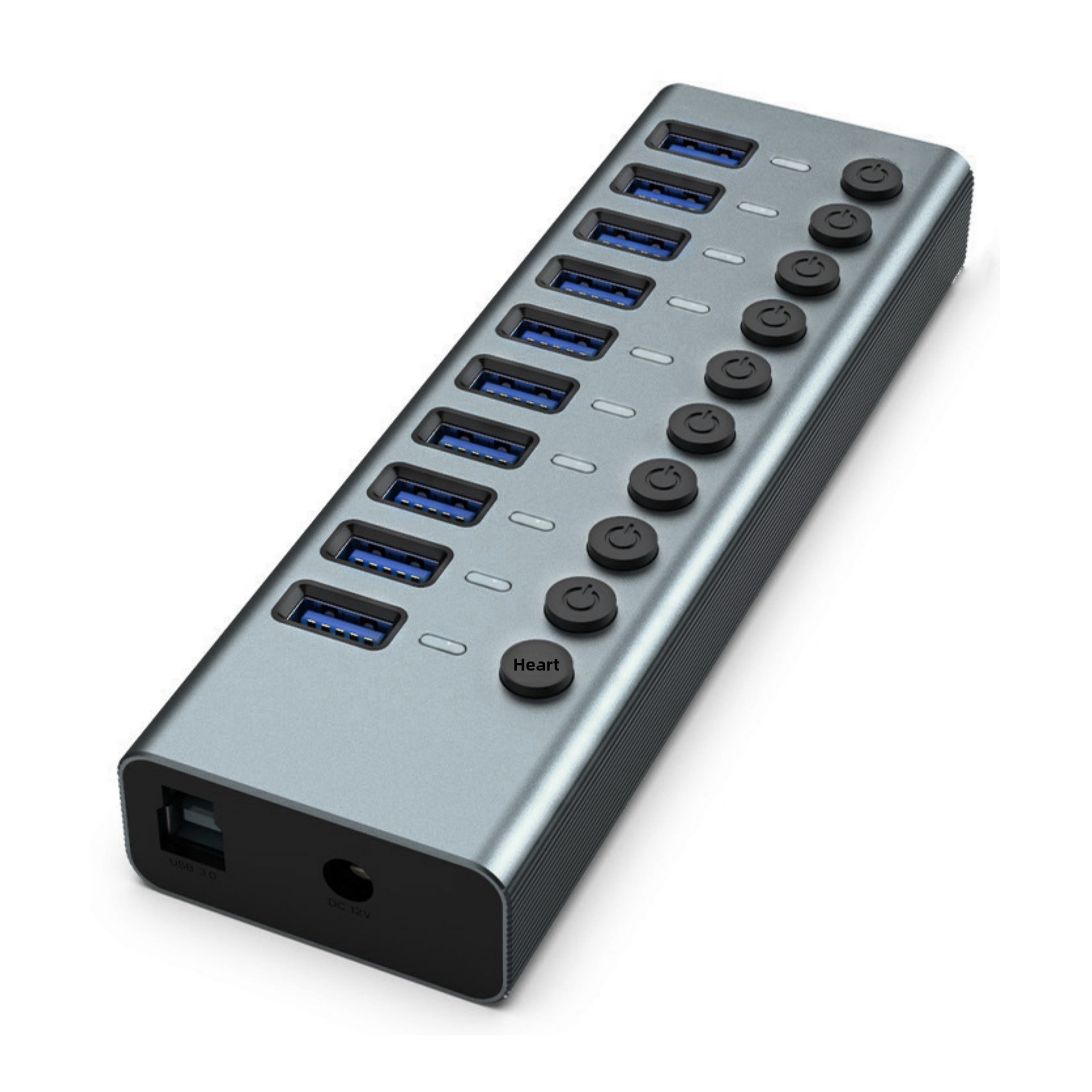 Usb Hub - 10 Portlu, Yüksek Hızlı, LED Ekranlı,