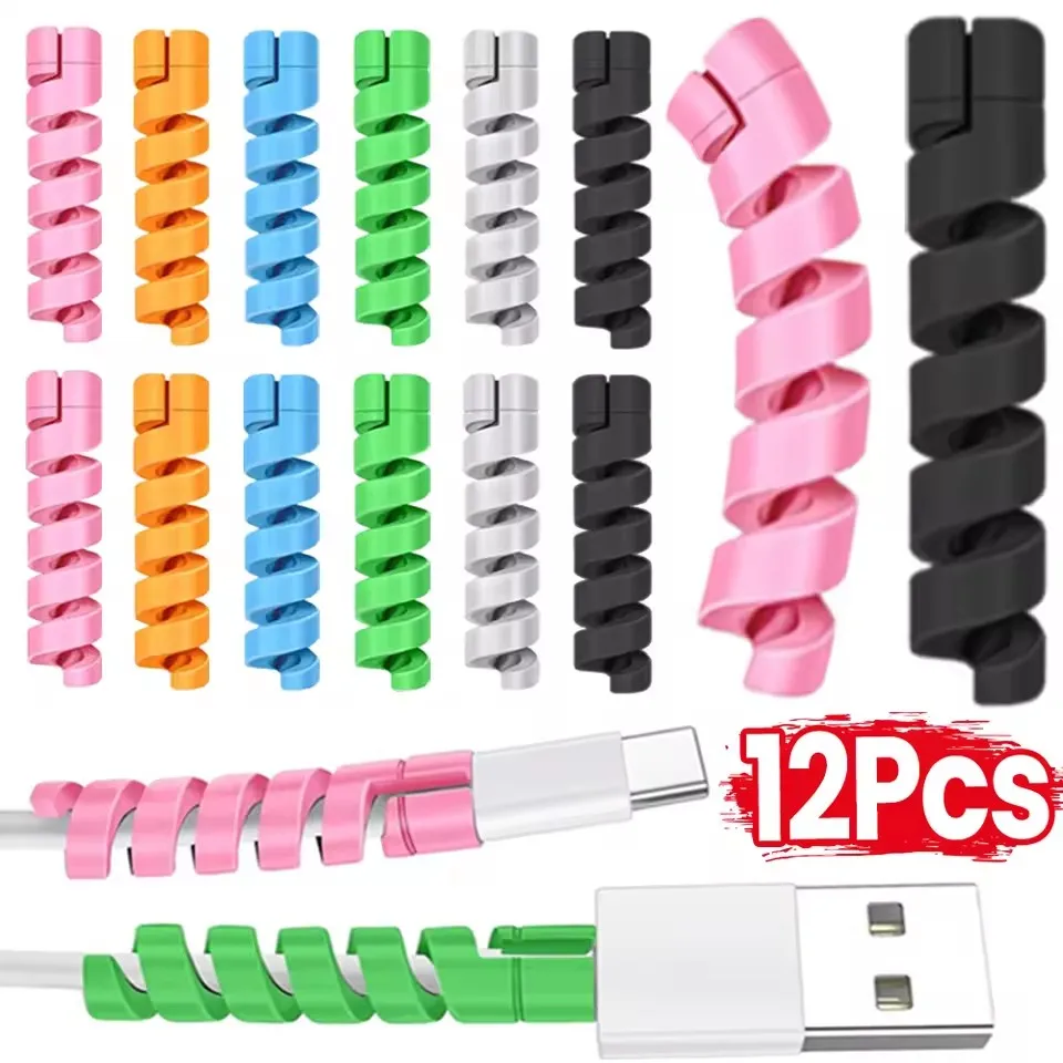 Cable Organizer - 20-1 Adet Kablo Koruyucu, Esnek Şarj