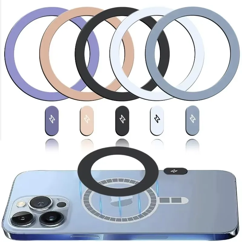 Wireless Charger - 5/1 Adet Metal Plaka Etiket Halkaları