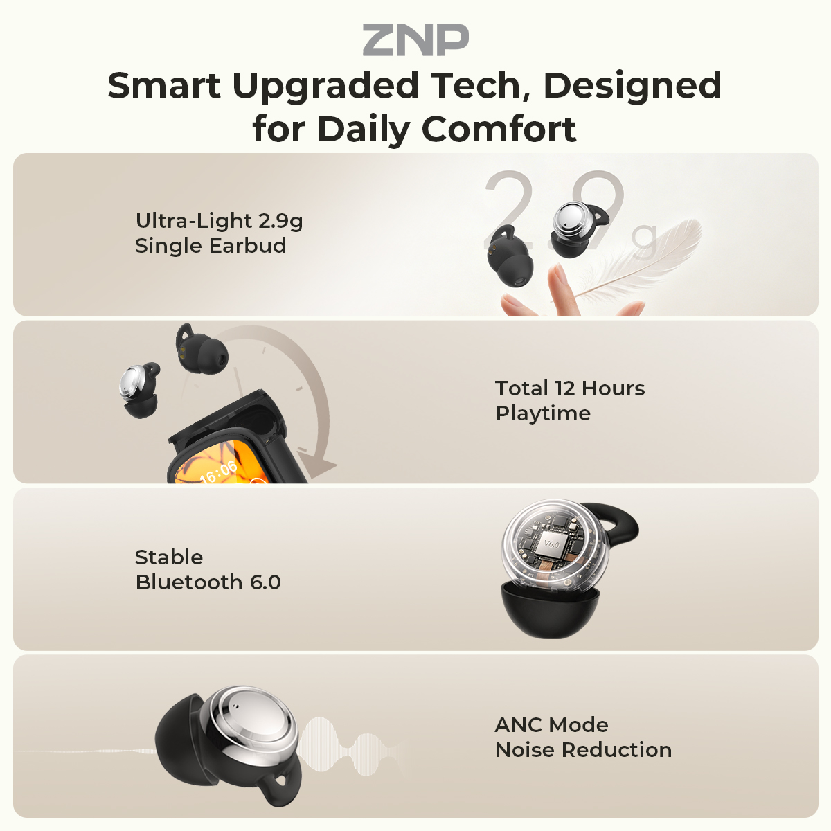 ZNP P04 Uyku Yardımcı Kulaklık - Headphones Wireless incelemesi ve fiyatı